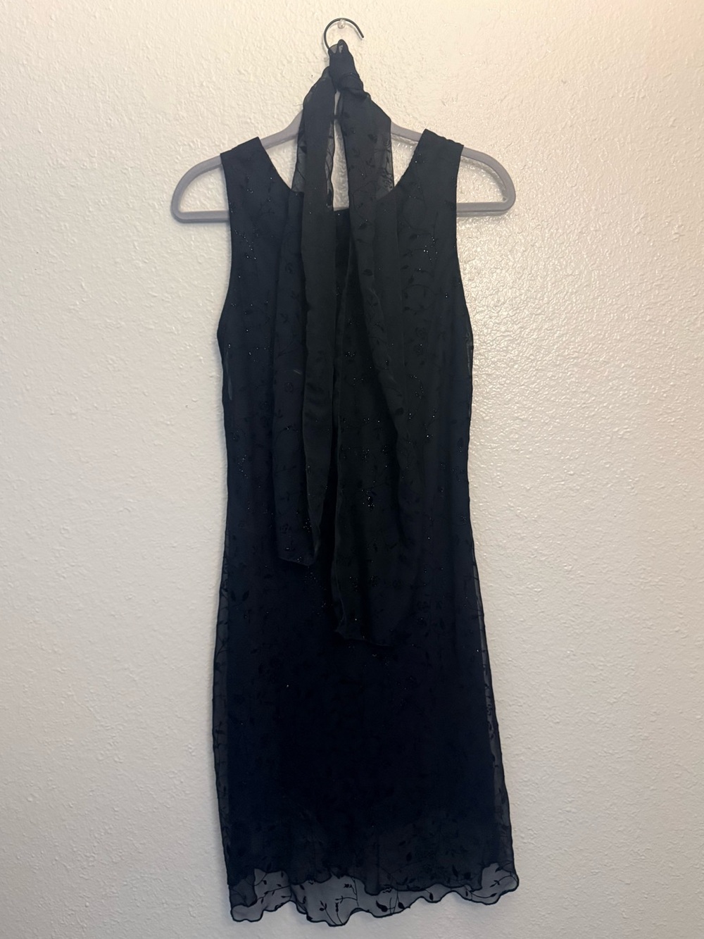 Black Sleeveless Halter Dress